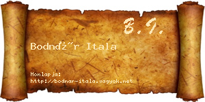 Bodnár Itala névjegykártya